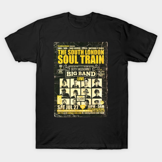 POSTER TOUR - SOUL TRAIN THE SOUTH LONDON 85 T-Shirt by Promags99